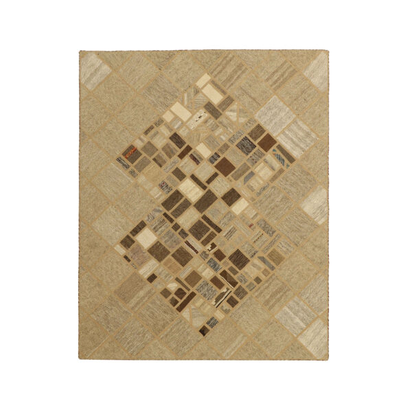 Persian Patchwork Kilim Rug Handwoven Cream