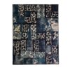 Vintage Persian Hand-Knotted Patchwork Carpet Navy Blue
