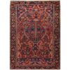 Vintage Persian Hand-Knotted Patchwork Carpet Heriz Red