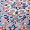 Persian Carpet with Kork Wool Hand-Knotted in Ardakan Medallion Cream