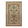 Persian Carpet with Wool Hand-Knotted in Isfahan Floral Light Green