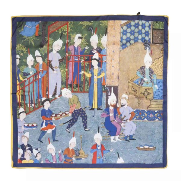 Persian Scarf for Women - Vibrant Shahnameh Inspired Motif