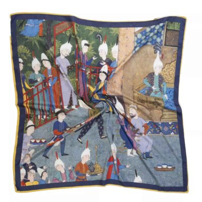 Persian Scarf for Women – Vibrant Shahnameh Inspired Motif
