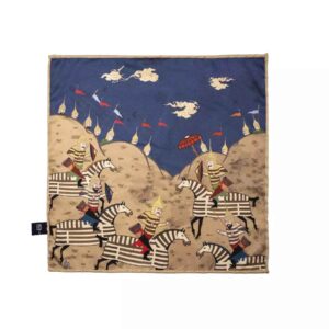 Persian Silk Mini Scarf for Women – Luxe & Vibrant Motif Razm