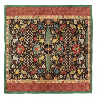 Persian Mini Head Scarf for Women – Luxe & Vibrant Traditional Print Motif