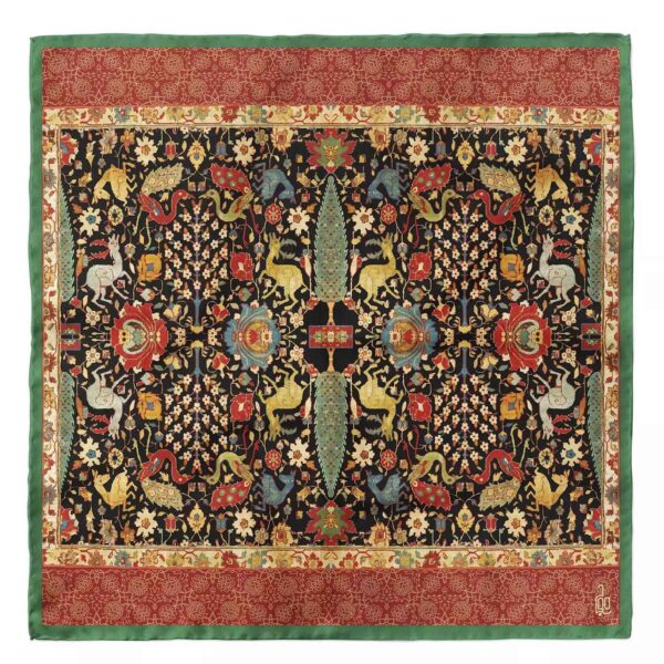 Persian Mini Head Scarf for Women - Luxe & Vibrant Traditional Print Motif