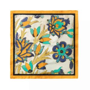 Persian Silk Mini Scarf for Women – Vibrant Print Motif Golshah