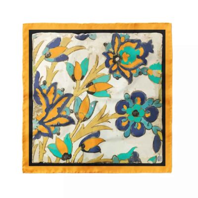 Persian Silk Mini Scarf for Women – Vibrant Print Motif Golshah
