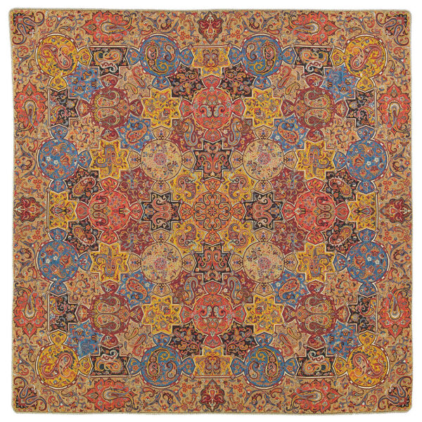 Persian Termeh Tablecloth Luxurious with Floral Pattern Crystal