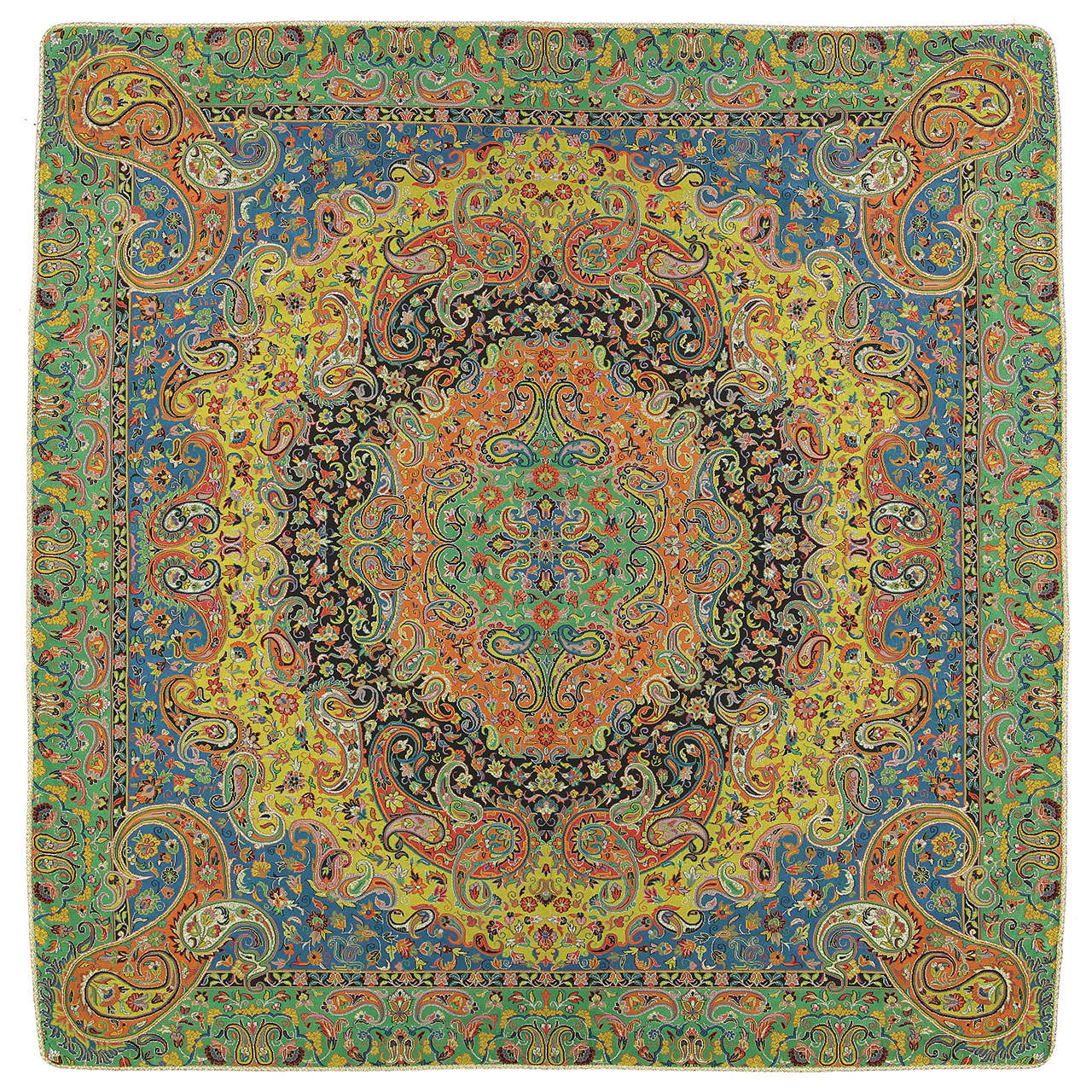 Persian Termeh Tablecloth Luxurious with Floral Pattern Simorgh