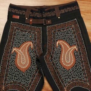 Persian Zoorkhaneh Clothes 3/4 Pants for Men Paisley Design