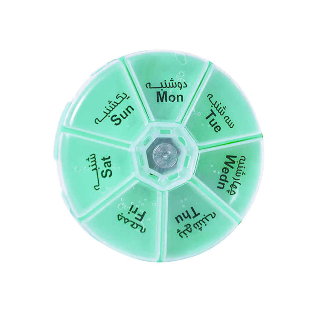 7-Day Pill Organizer with 4 Compartments and Farsi Labels