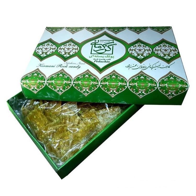 Persian Poolaki – Brittle & Crunchy Candy with Honey and Pistachio, Kermani Gaz (2-Pack)
