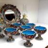 Elegant Pottery Haft-seen Minakari Set for Persian New Year