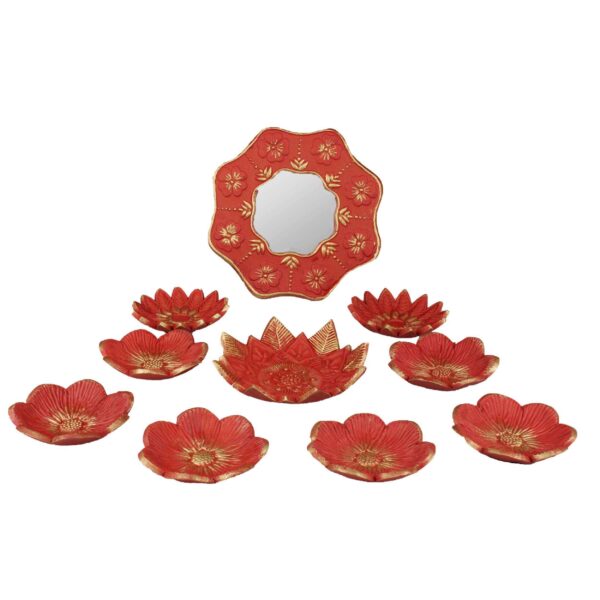 Pottery Haft-seen Set with Mirror Suitable for Persian New Year