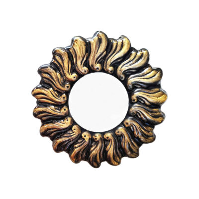 Pottery Haft-seen Set Dishes Leaf Design with Mirror for Nowruz