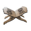 Foldable Wooden Quran Rehal Stand Holder with Islamic Art