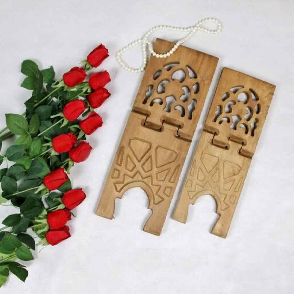 Foldable Wooden Quran Rehal Stand Holder with Elegant Design