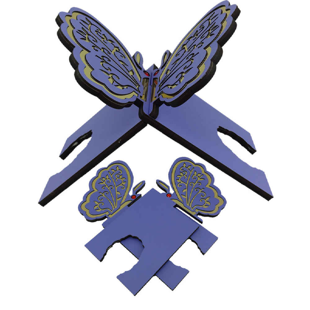 Foldable Wooden Quran Rehal Stand Holder with Butterfly Design