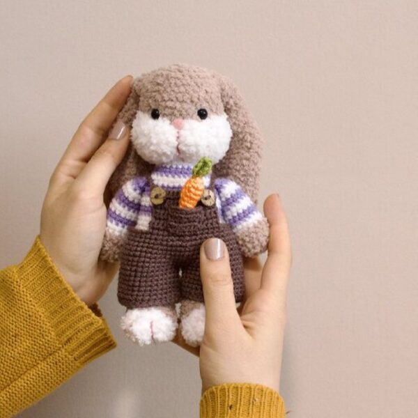 Handmade Amigurumi Stuffed Rabbit Animal – Soft & Huggable | Cozy Plush Toy