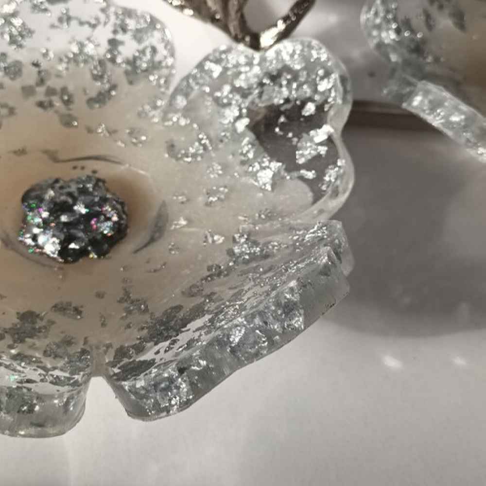 Resin Serving Platter for Nuts and Sweets Flower Design