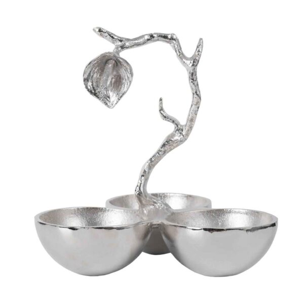 Serving Platter for Snacks and Nuts Leaf Design