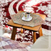 Set of 5 Yazd Termeh Tablecloth Luxurious with Floral Pattern