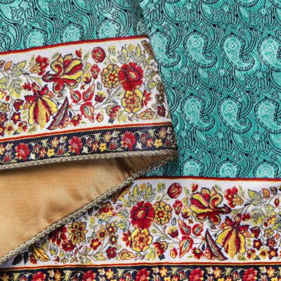 Set of 5 Yazd Termeh Tablecloth Luxurious with Floral Pattern
