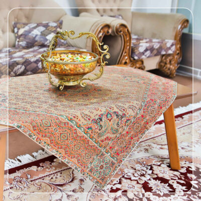Set of 5 Yazd Termeh Tablecloth Luxurious with Floral Pattern
