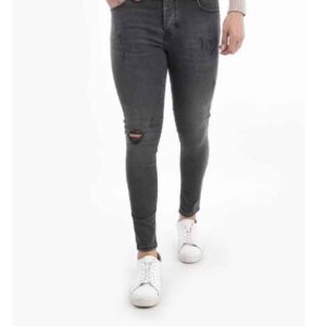 Skinny Jeans for Men Gray Denim Contemporary Style