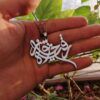 Islamic Necklace with Roghaya Khatun Calligraphy Steel Medallion
