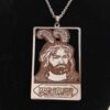 Islamic Necklace with Ya Abu Fadhl Al-Abbas Pattern Steel Medallion