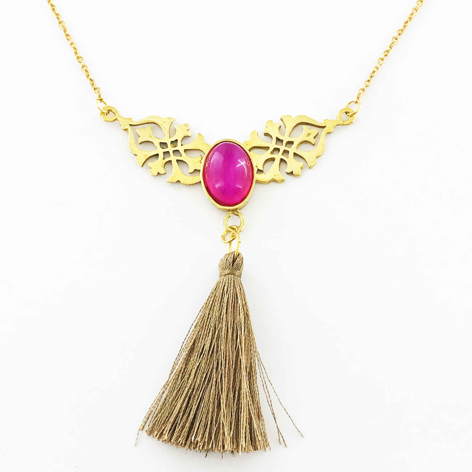 Steel Necklace with Persian Traditional Design for Women