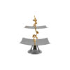 Steel Serving Stand 2 Tiers for Snacks and Sweets