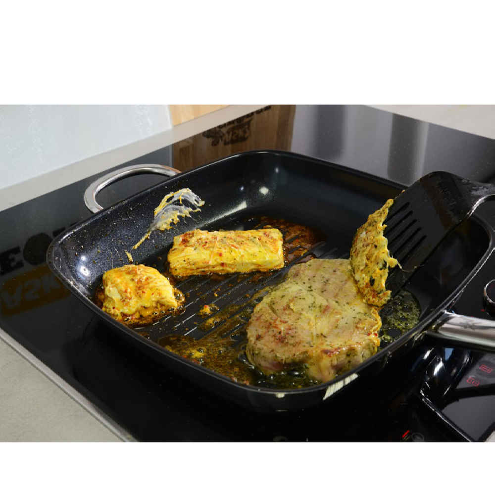 Steel Skillet Pan for Camping & Outdoor Cooking – 28 cm