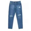 Straight Fit Jeans with Rips Sport Outfit for Men