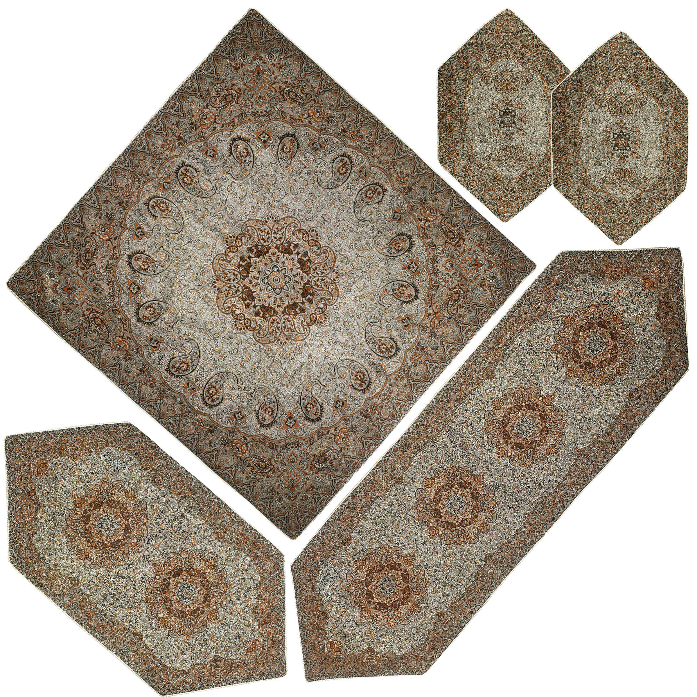Termeh Tablecloth Luxurious with Persian Paisley Pattern Mahini (5x)