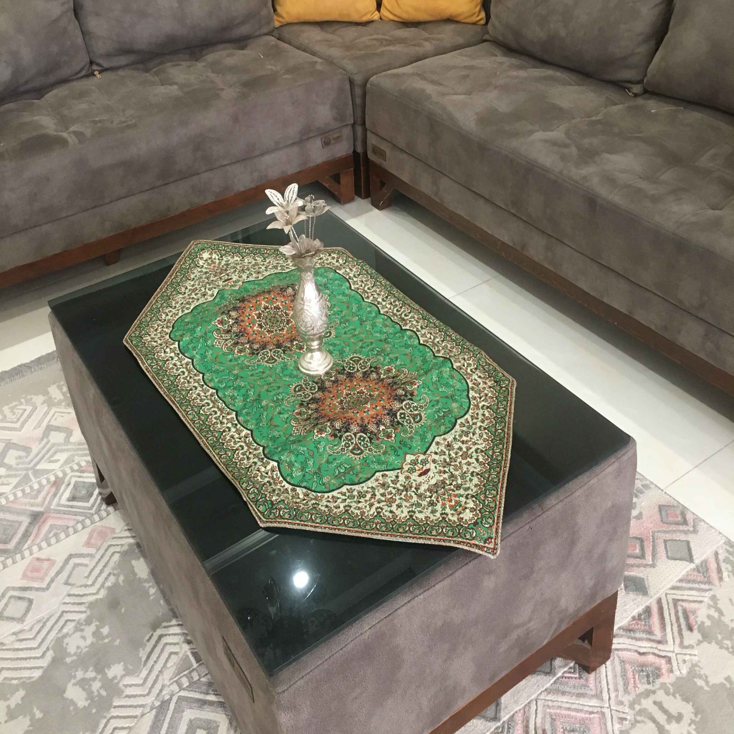 Termeh Tablecloth Luxurious with Persian Paisley Pattern Toranj (5x)