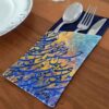 Velvet Cutlery Pouch with Persian Calligraphy - Dining Table Accessory