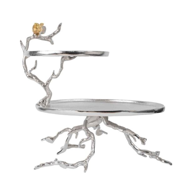 Versatile Aluminum Serving Stand for Snacks and Sweets