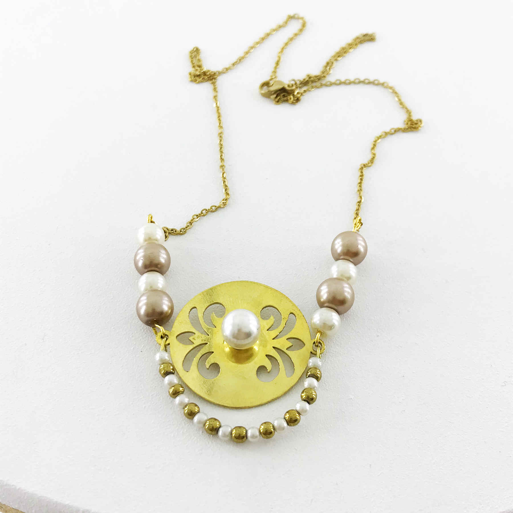 Brass Necklace Persian Traditional Theme for Women Charm