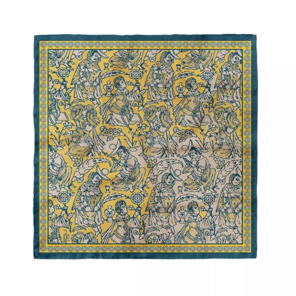 Mini Head Scarf for Women - Artistic Pictorial Print Ideal for Summer & Spring