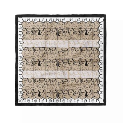 Mini Head Scarf for Women – Artistic Print Inspired by Qajar Tradition