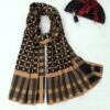 Women's Patterned Shawl Brown Houndstooth for Fall