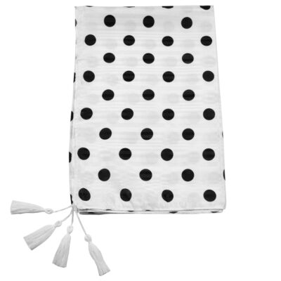 Women’s Shawl Dotted Print Design with Tassels