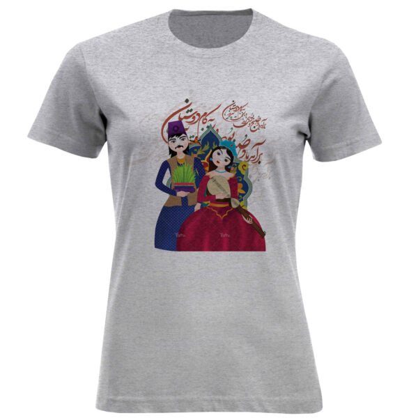 Women’s Short Sleeve T-Shirt Featuring Traditional Nowruz Elements – Cultural Flair