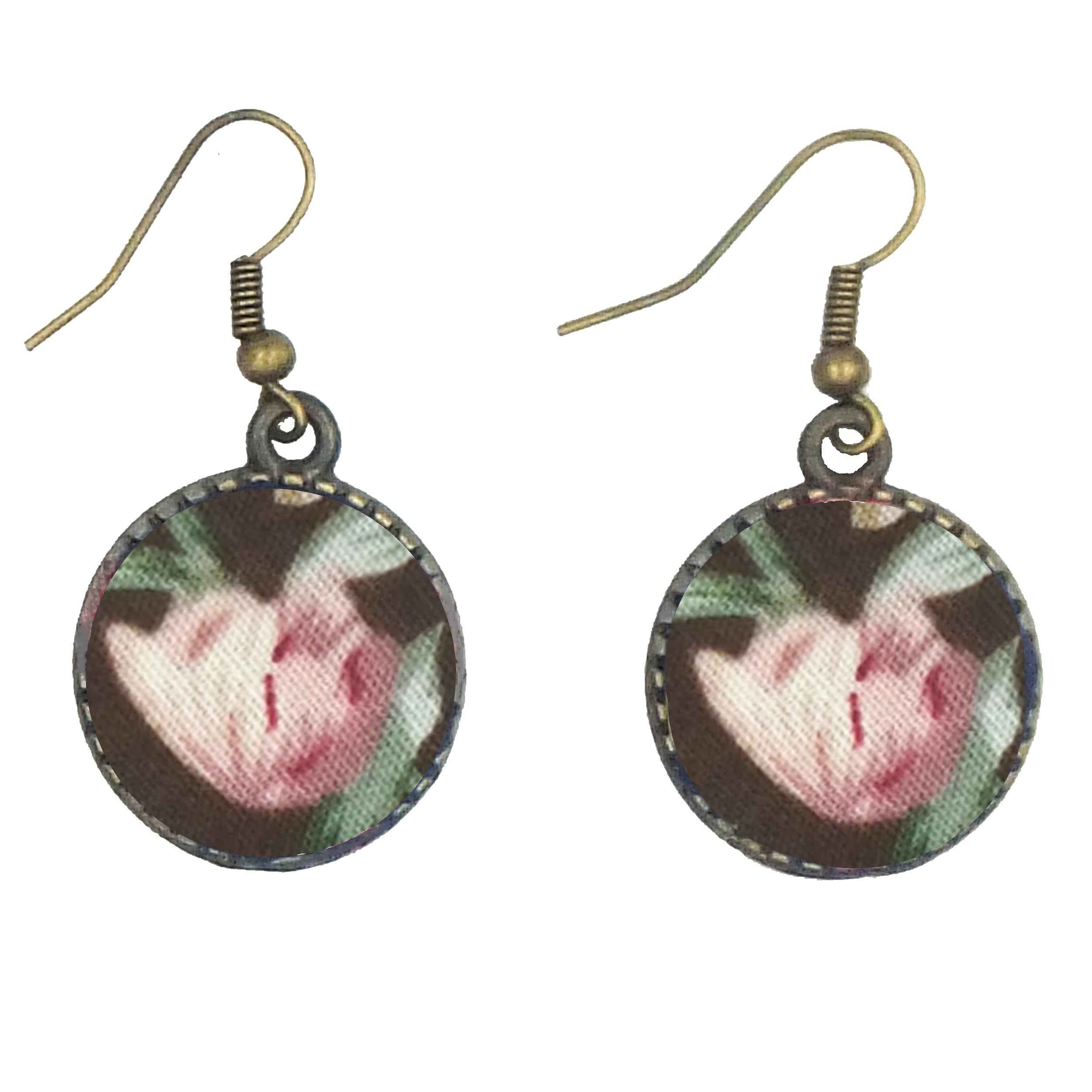 Women’s Twisted Cross Headband & Earrings Set Botanical Pattern