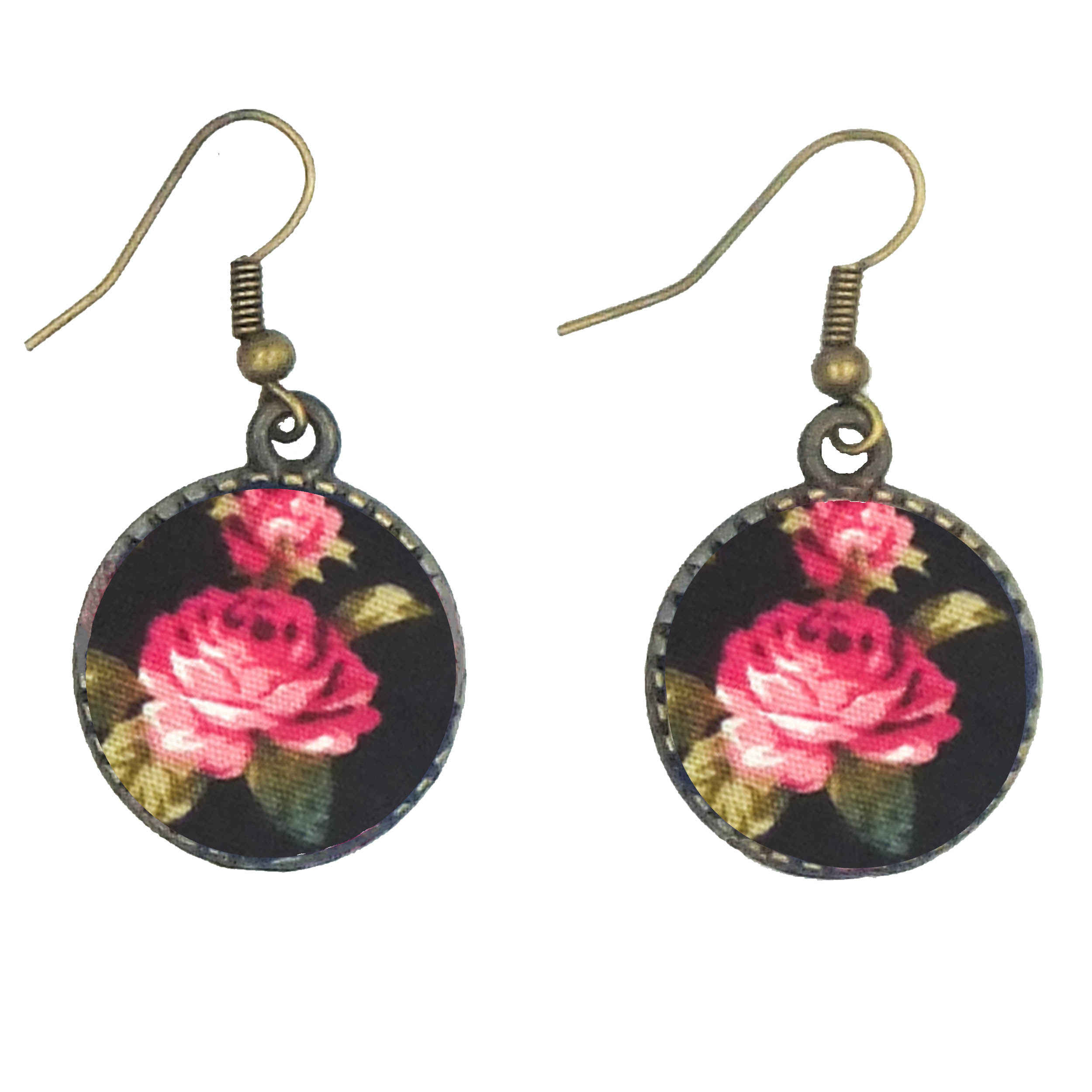 Women’s Twisted Cross Headband & Earrings Set Floral Black