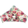 Women's Twisted Cross Headband & Earrings Set Floral Cream