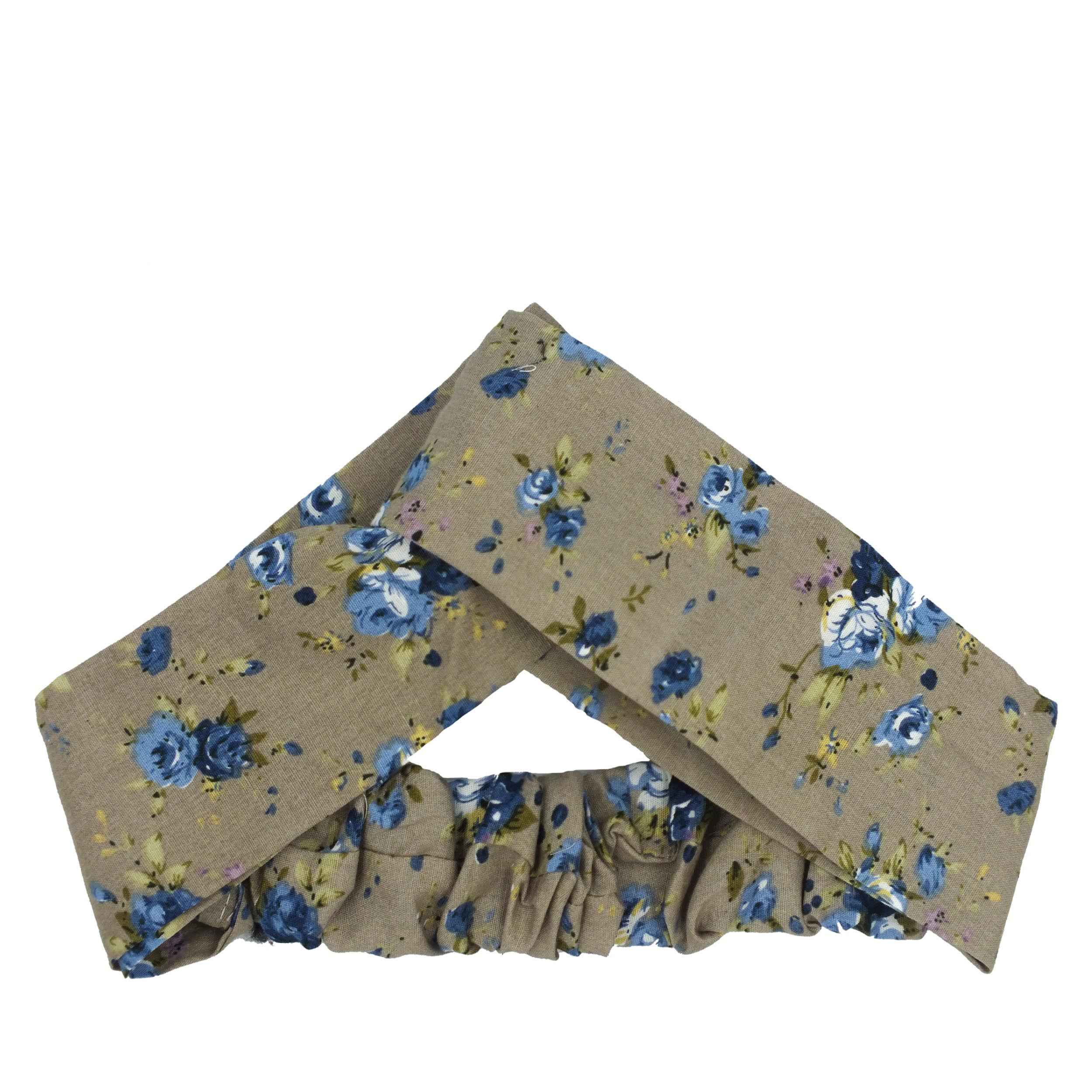 Women’s Twisted Cross Headband & Earrings Set Floral Gray